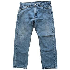 Levi 505 Jeans Men's 38 x 30 Blue Denim Straight Leg Medium Wash Workwear pants